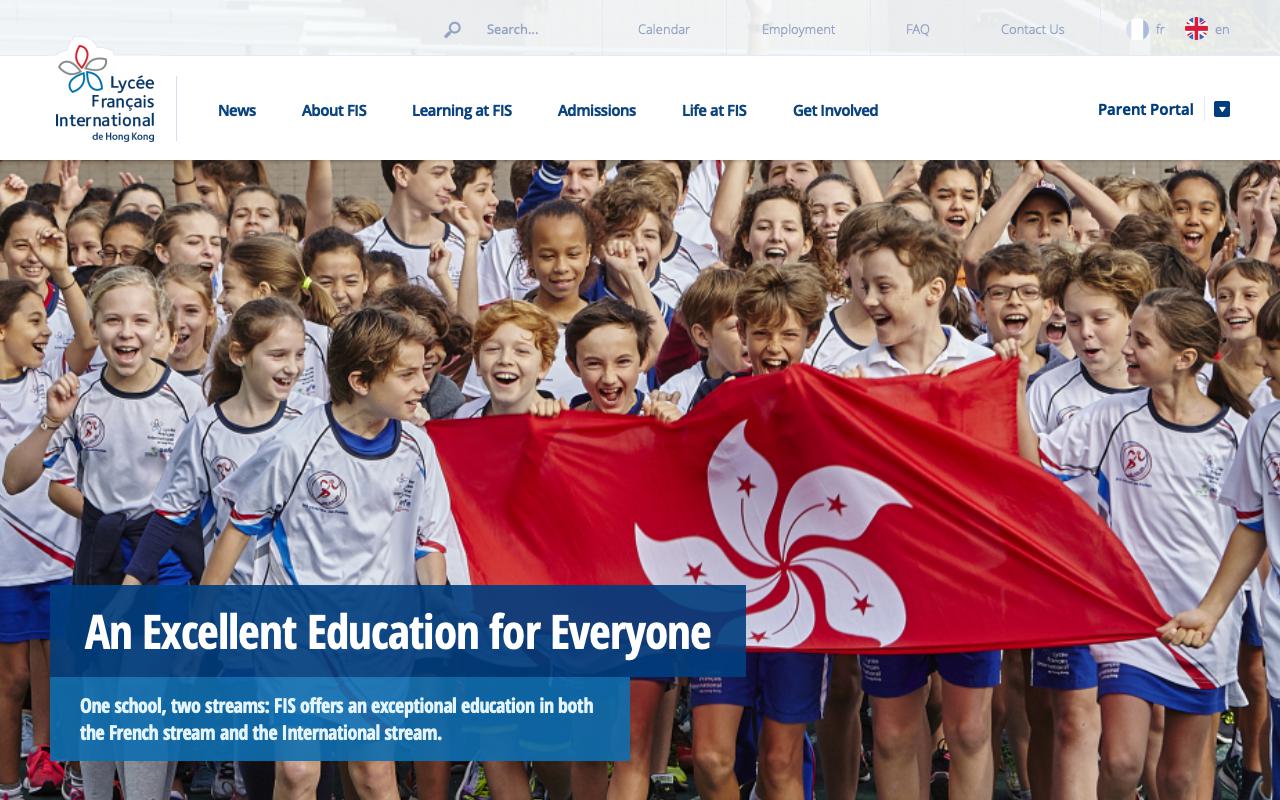Screenshot of the Home Page of LYC'EE FRANCAIS INTERNATIONAL (FRENCH INTERNATIONAL SCHOOL)